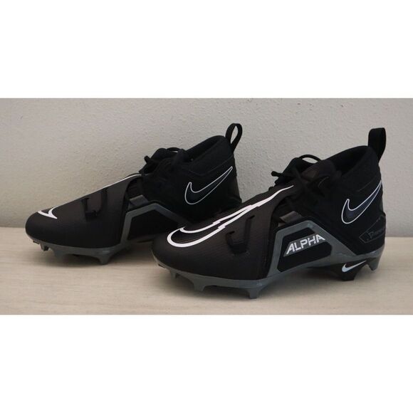 Nike CT6649-010 Men's Sz 9 Black/White Alpha Menace Pro 3 Football Cleats - Picture 5 of 8